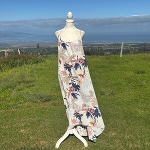 Lovestitch Tropical Beach Vacation Flowy Slip maxi Dress One Size